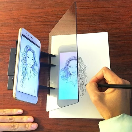 Papan Gambar Optik Bening, Proyektor Lacak Portabel untuk Menggambar