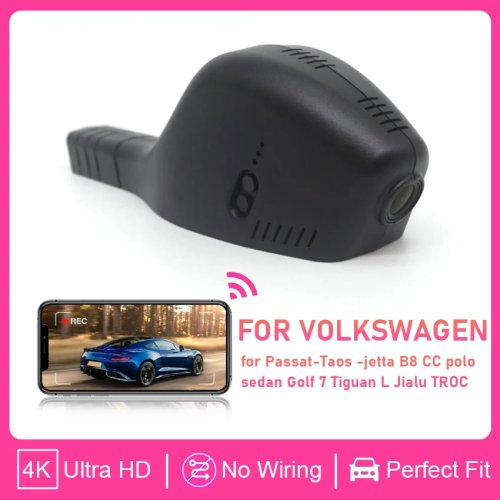 Dashcam Plug & Play per Volkswagen Passat, Taos, Jetta B8, CC, Polo, Golf 7, Tiguan L, T‑Roc