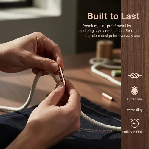 Klip Kunci Tali Logam yang Dapat Disesuaikan (10 Pcs) – Pengikat Anti-Slip untuk DIY, Tali Tenda, dan Manajemen Kabel