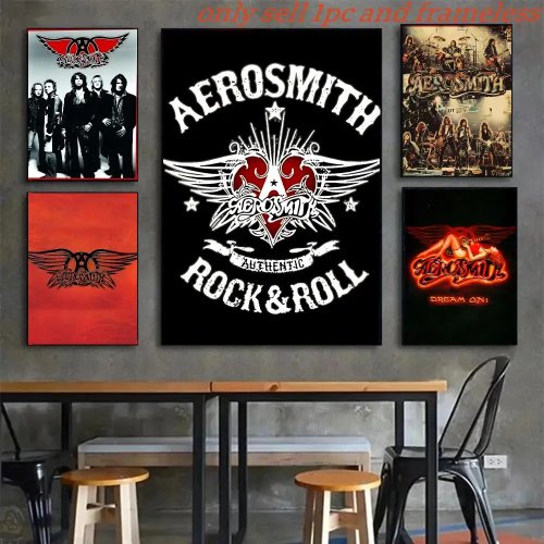 Poster Aerosmith "The Bad Boys from Boston" — poster dinding band rock untuk kamar tidur dan ruang tamu, dekorasi/ide hadiah