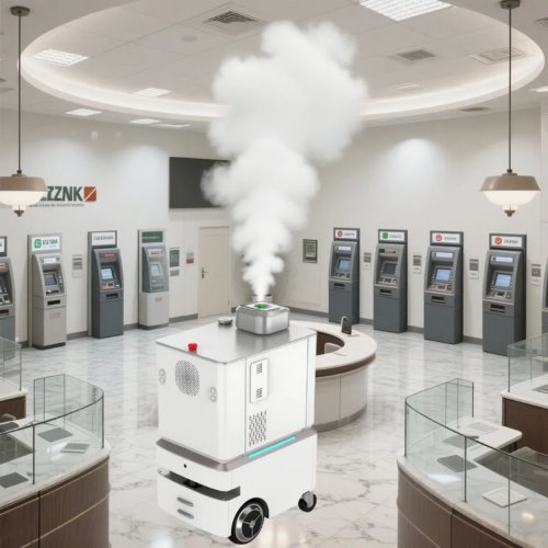 روبوت تعقيم متحرك ذاتي للمستشفيات — مرذاذ/مولد ضباب محمول سعة 10 لتر، تقنية البلازما، تحكم عن بُعد، مطابقة CE