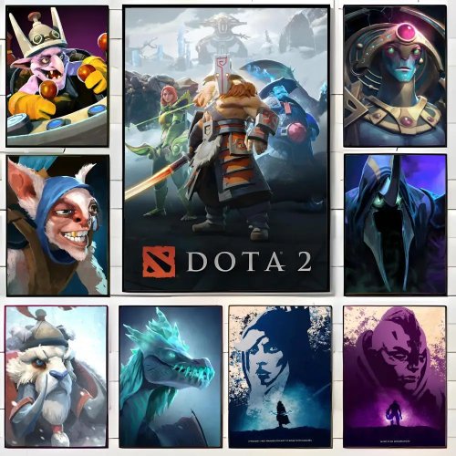 Постер Dota 2, без рамки, декоративная настенная печать для дома подарок