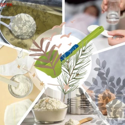 ملعقة قياس بروتين بدون فوضى مع قمع منزلق – أداة مطبخ للحليب والمكملات الغذائية