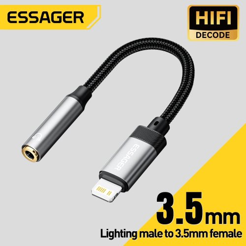 Adapter âm thanh Lightning & USB‑C sang jack 3.5mm (OTG) cho iPhone, Xiaomi, OnePlus