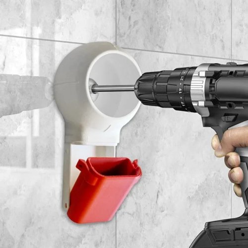 Bohrstaubfänger mit Drehgelenk – Staubschutz für Elektrobohrer, Staubfänger für Wandbohrungen