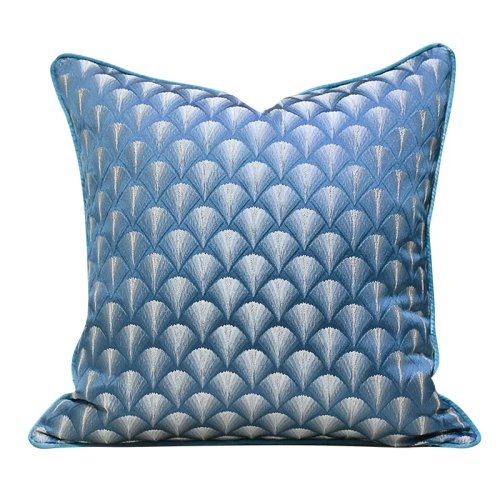 Funda para cojín de sofá azul en forma de abanico de lujo para decoración de hogar hotel sofá recámara 30x50 45x45 50x50 40x60cm