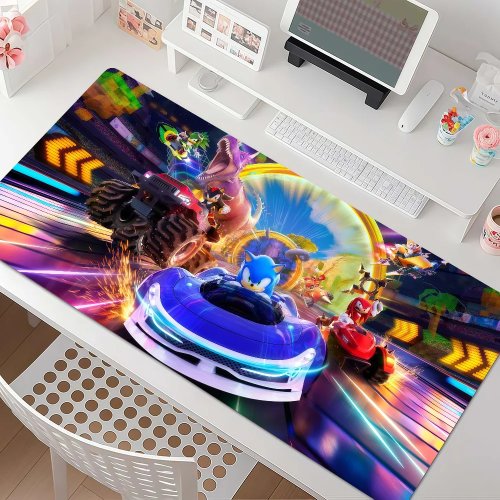 Tapis de souris gaming épais avec bord surpiqué et base en caoutchouc antidérapante — grand tapis de bureau pour jeu et portable