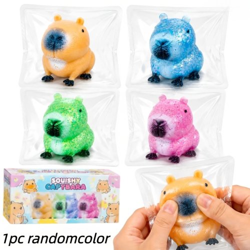Антистресс-игрушка «капибара» — сжимайка (squishy), сенсорный мячик, подарок на вечеринку, наполнитель пасхальной корзины