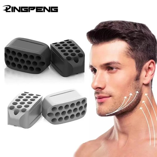 Dụng cụ tập hàm silicone — bóng massage nâng cơ mặt & cổ, định hình hàm và giảm nọng cằm