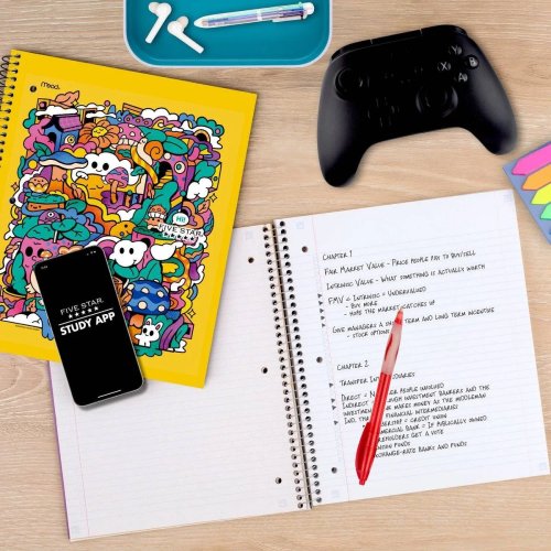 دفتر ملاحظات مسطر بنمط الكلية Threadless بمقاس 8.5x11 بوصة 'Grow with the Flow'
