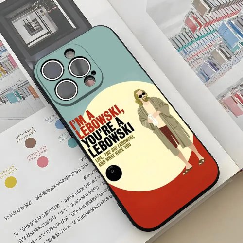 Etui filmowe The Big Lebowski na iPhone 17 Air 16 E Pro Max 15 14 13 Mini 12 Pro 11 Max Plus - Czarna miękka obudowa