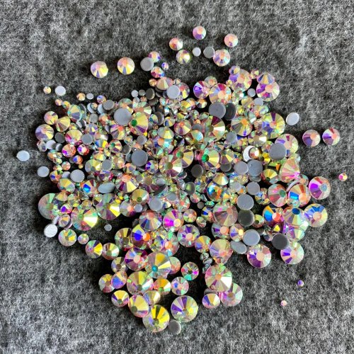 Helder AB Hotfix stras, glazen stras voor nail art, stof en kledingdecoratie