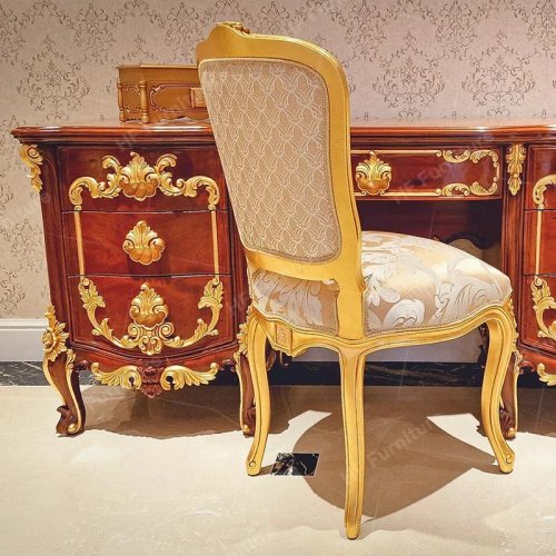 Set Meja Rias Kayu Vintage Gaya Chesterfield Eropa untuk Rumah