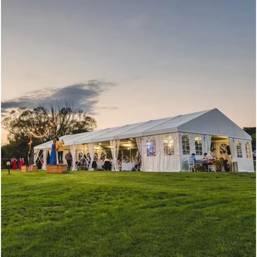 Carpa blanca reforzada para boda y eventos al aire libre — 20x20 / 40x20 / 20x40