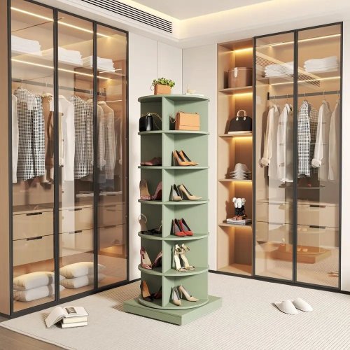 360° Swivel Shoe Rack - 6-Tier Shoe Organizer
