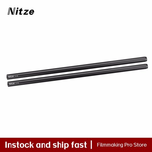 Barra de aleación de aluminio Nitze 16'' (≈406 mm), Ø15 mm, rosca hembra M11 — 2 unidades