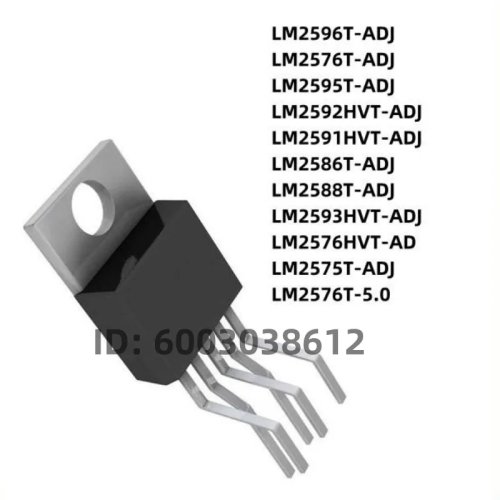 5 stuks LM-serie schakelregelaar IC's (assorti: LM2596T-ADJ, LM2576T, LM2593HVT, LM2595T, LM2592HVT-ADJ, LM2591HVT, LM2586T-ADJ, LM2588T-ADJ, LM2575T-ADJ, LM2576T-5.0)