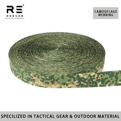 NFP Multitone Woodland Tarn-Nylon Gurtband – robuste Webbing für taktische Ausrüstung, Rucksäcke & Westen, NIR