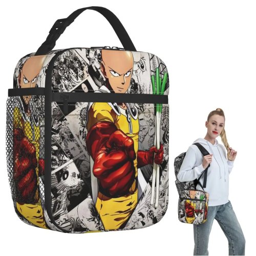 Lonchera térmica One Punch Man — Aislante y anti‑fugas para mujer y niños