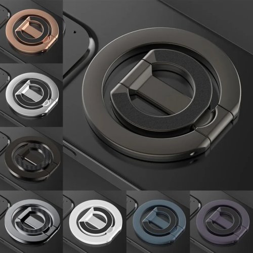 Anillo sujetador magnético doble cara compatible con MagSafe, soporte plegable para iPhone 16/15/14, Huawei y Xiaomi