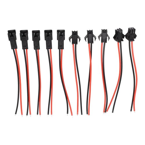 10PCS SM 2-Pin Male & Female Connector Cable Adapter for LED Driver / Lamp Bar