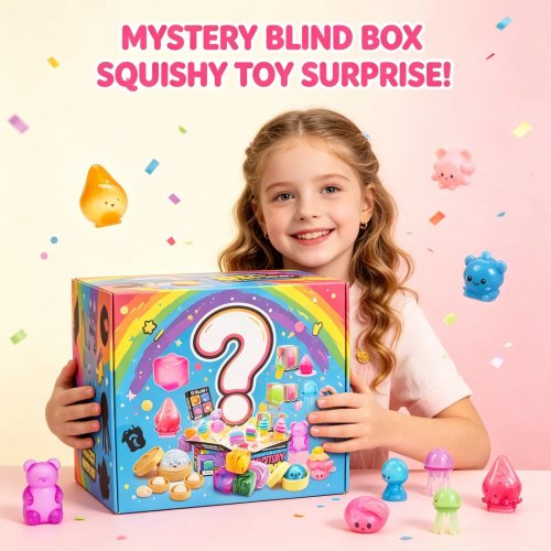 Lot de Sachets Mystère Squishy - Jouets Fidget Mini Squeeze Mochi Simulé de Snack, Cadeaux de Fête pour Étudiants Autistes