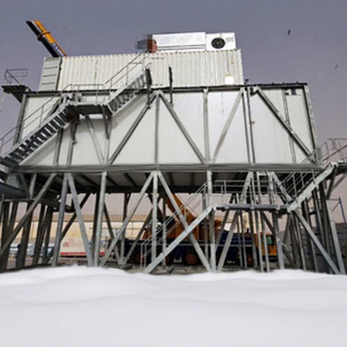 Almacenamiento de Hielo en Contenedor de 40 Pies y Sistema de Rastrillo de Hielo para Enfriamiento de Concreto – Máquina de Hielo de 30 Toneladas