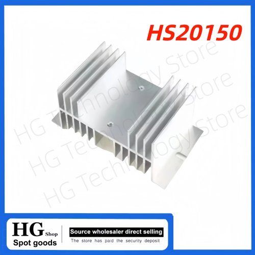 Kühlkörper HS20150 für Thyristor-Solid-State-Relais mit Kühlrippen 125x50x150mm Aluminium