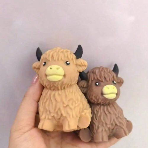 Squishy Bò Highland Scotland — Nhả chậm, đồ chơi giảm căng thẳng cho trẻ em