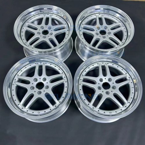 ล้อแม็กซ์ฟอร์จ 3 ชิ้น 5x120 18/19 นิ้ว แบบ M Parallel 37 สีเงิน สำหรับ BMW E46 E34 E90 E92 E60 E38 E39 F10