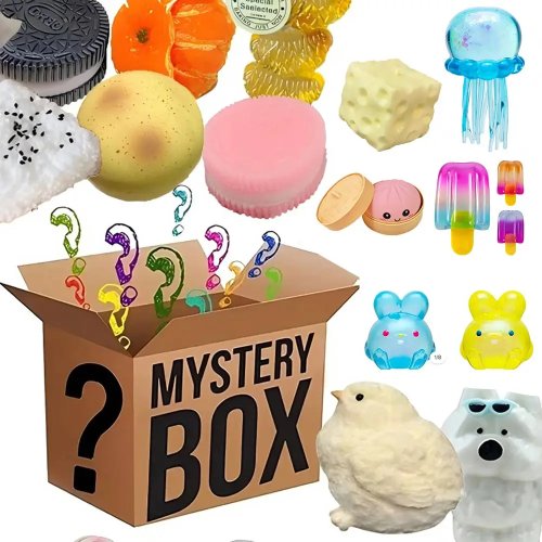 Mystery Blind Box Kawaii Cat Paw Mochi Squishy — Cute Squeeze Antistress Fidget Toy