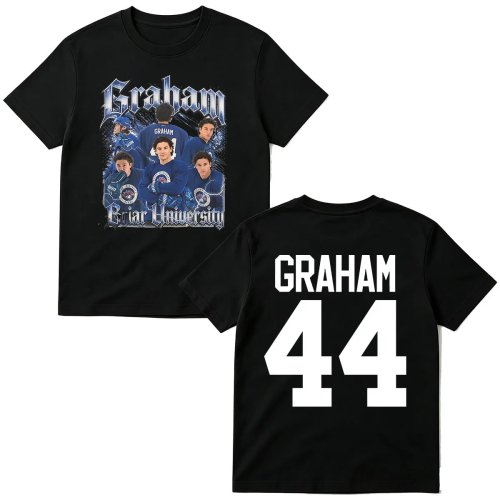 Футболка унисекс Off Campus «Graham 44» Briar University — хоккейный стиль, хлопок, короткий рукав, стритвир