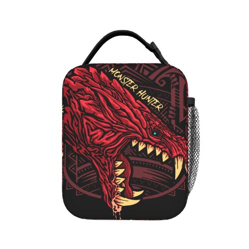Odogaron Monster Hunter World geïsoleerde lunchtas — lekvrije, herbruikbare thermotas voor lunch, strand en reis, dames