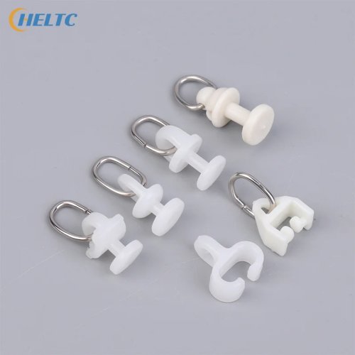 20 cái móc nhựa chữ T cho ray rèm hạt — Chốt/khóa ray rèm cửa sổ/cửa, phụ kiện linh kiện