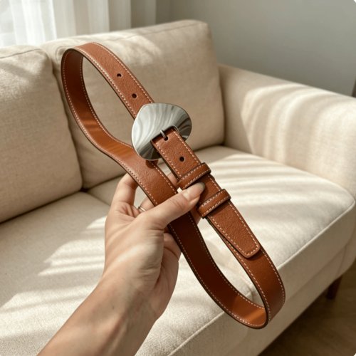 Thắt lưng nữ da hai mặt, kiểu cổ điển, thoải mái, rộng 2,5 cm