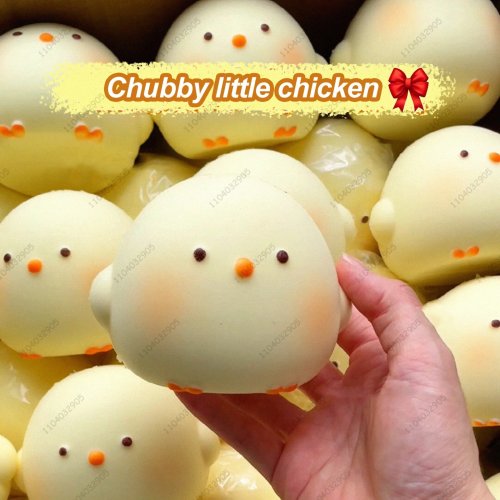 Squishy gigante pollito slow‑rising — Juguete sensorial antiestrés para niños y adultos (TDAH/autismo)