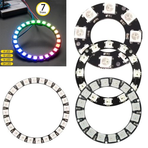 5V WS2812 RGB-LED-Ring, einzeln adressierbar für Arduino — Auto- und tragbare Beleuchtung