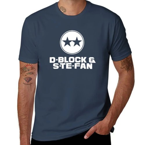 Чоловіча бавовняна футболка D-BLOCK & S-TE-FAN із графічним принтом