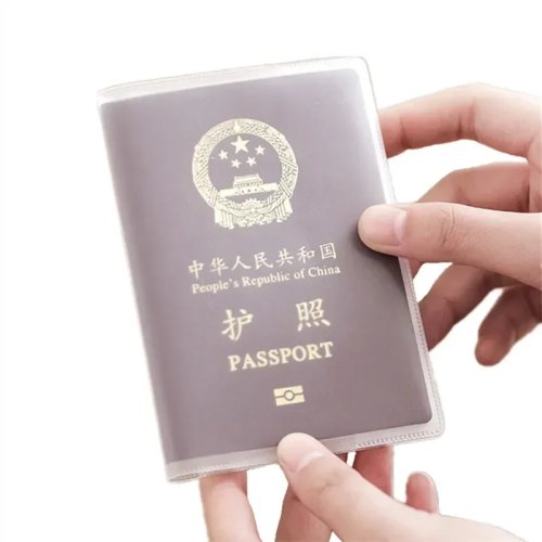 Bao hộ chiếu trong suốt mờ có ngăn đựng thẻ — vỏ bảo vệ hộ chiếu dùng cho du lịch
