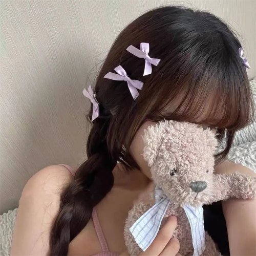 Pack 2 pasadores con lazo estilo ballet – clips de pelo mini para niñas y mujeres