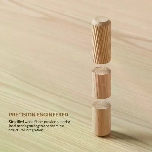 100 Cái Chốt Gỗ - Thanh Chốt Tròn Có Rãnh Tủ Kéo Đồ Nội Thất Thủ Công