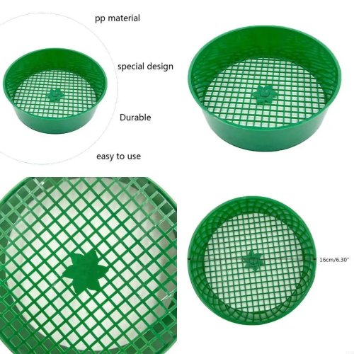 Setaccio per terreno da giardino in plastica F19B verde – per compost e sassi