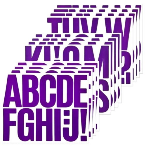 대형 알파벳 스티커 140장(12시트) 3인치 셀프 접착 비닐 문자스티커 우편함·문·트럭·교실용