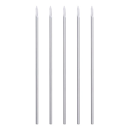 5 pcs Mixed 316 Stainless Steel Piercing Needles & Studs — For Navel & Nipple Body Piercing