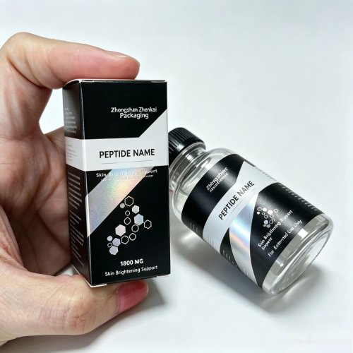 สติกเกอร์ไวนิลกันน้ำแบบกำหนดเองสำหรับขวดเปปไทด์ 3ml 10ml - สติกเกอร์ขวดของเหลวเพื่อความงามและฟิตเนส