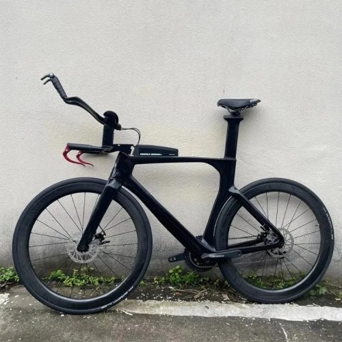 Winowsports Carbon Triathlon-/Zeitfahrrad TT119 – 22 Gänge, Scheibenbremse, R7020, Carbon-Laufradsatz