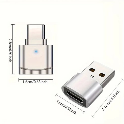 Bộ 2 Đầu Đọc Thẻ TF USB-C và Bộ Chuyển Đổi USB-C sang USB-A, Đầu Đọc Thẻ Nhớ Loại C USB OTG cho iPhone 16, 15, Galaxy