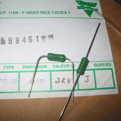 SFERNICE 3W 2.4 kΩ (2K4J) RB59 ceramic power resistor 4.8×11.6 mm