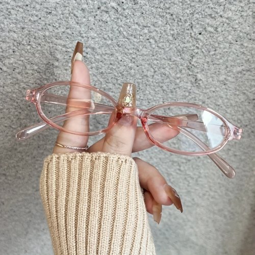 레트로 소형 타원형 여성용 안경테 — 작은 사이즈, 투명 그라데이션 프레임, 데일리·컴퓨터·파티용 패션 안경