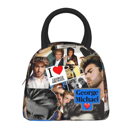 Bolsa térmica George Michael para adulto, impermeável e isolante, estilo tote com design divertido